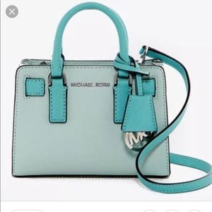NWT Micheal Kors Leather Dillion Crossbody/Azure